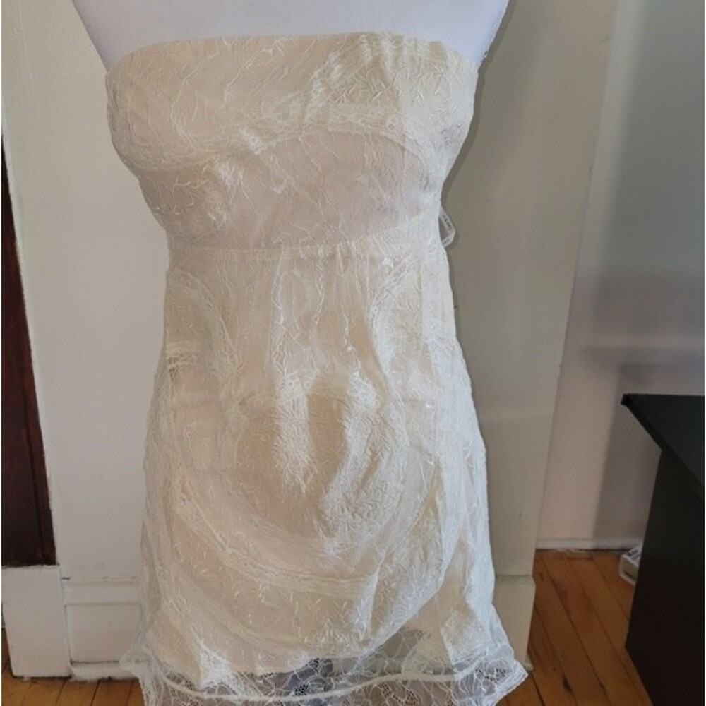 Lucy & Co. Lucy Paris Lace strapless mini dress size Medium